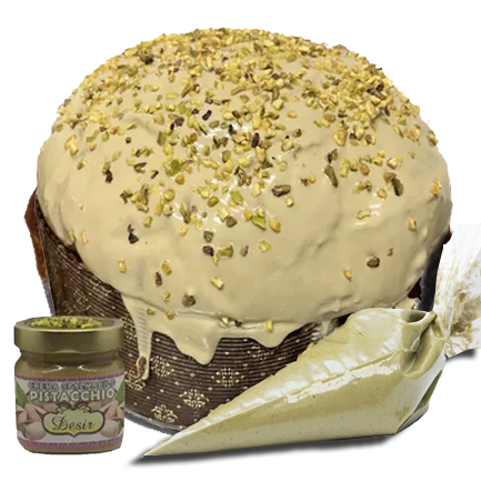 . Extra Panettone Pistacchio + Crema + Sac a Poce